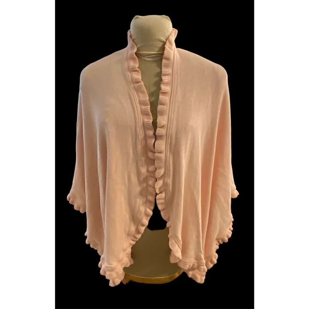 Baby Pink Sweater Cape One Size Spring Easter